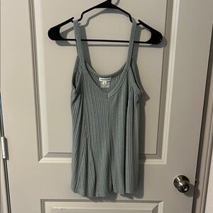 EARTHBOUND Green Ribbed Sleeveless Tank Top